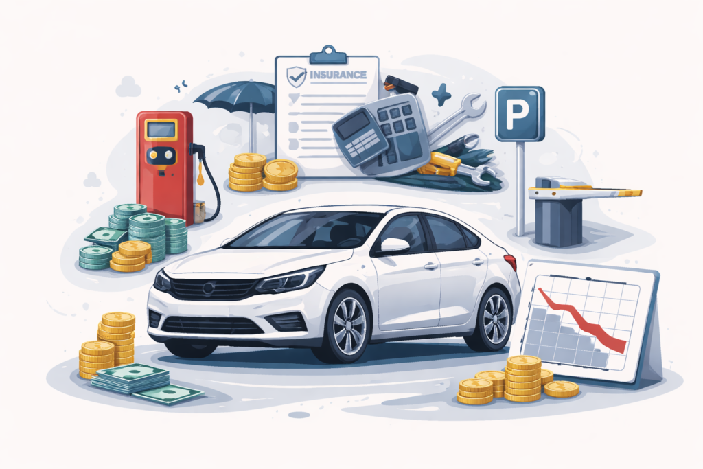 car ownership cost breakdown illustration